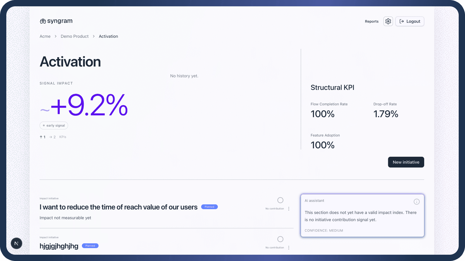 Syngram product system interface